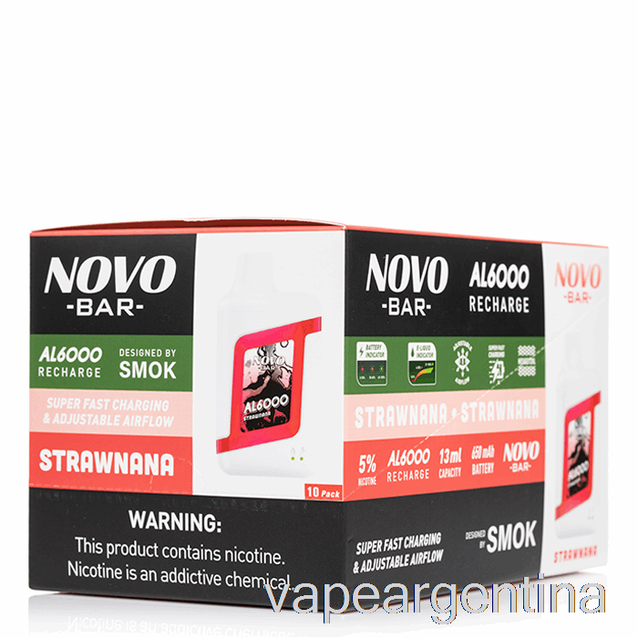 [paquete De 10] Vape Desechable Smok Novo Bar Al6000 Argentina